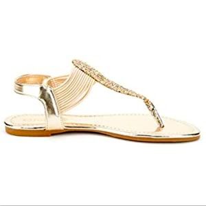 BNWOB Dream Pairs Gold Sparkle Sandals